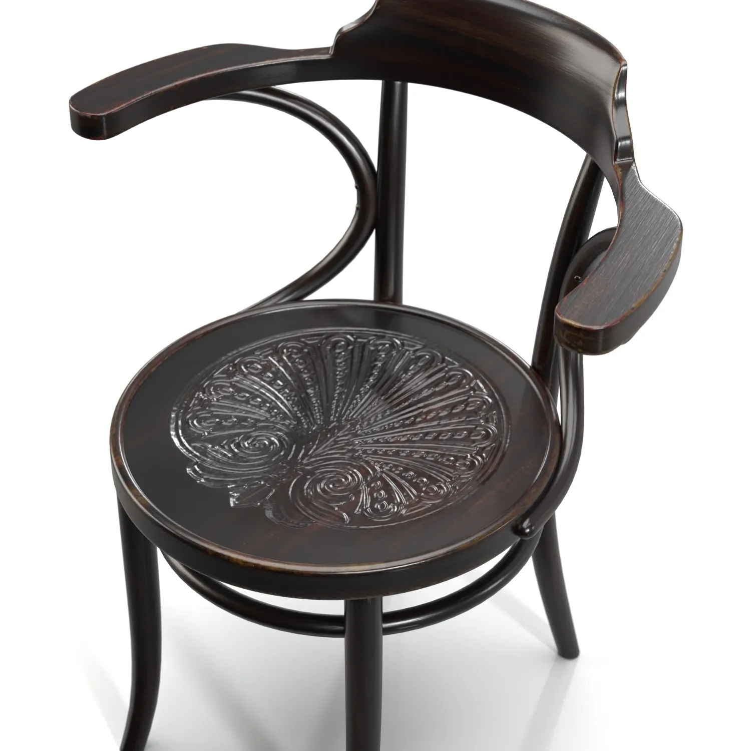 Polish Thonet Bentwood Chair PBR 3D Model_05
